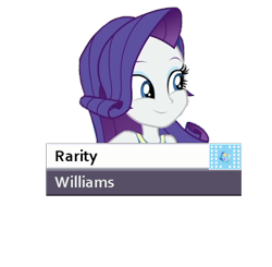 Size: 418x409 | Tagged: safe, derpibooru import, rarity, equestria girls, formula 1, solo, starting grid, williams