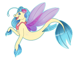 Size: 4300x3600 | Tagged: safe, artist:sashakruchkinatv, derpibooru import, princess skystar, seapony (g4), my little pony: the movie, blue eyes, clothes, female, fin wings, fins, fish tail, flower, flower in hair, flowing mane, freckles, jewelry, necklace, open mouth, pearl necklace, purple wings, see-through, simple background, smiling, solo, tail, transparent background, wings