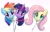 Size: 3000x1909 | Tagged: safe, artist:makishi_ookami, derpibooru import, fluttershy, rainbow dash, twilight sparkle, pegasus, pony, balloon, cute, smiling