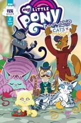 Size: 1318x2000 | Tagged: safe, artist:tonyfleecs, derpibooru import, idw, capper dapperpaws, chummer, abyssinian, anthro, cat, spoiler:comic, spoiler:comic97, cover, explosives, solo