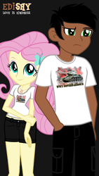 Size: 1080x1920 | Tagged: safe, artist:edy_january, derpibooru import, fluttershy, oc, oc:edy january, equestria girls, canon x oc, cyrillic, natasha shakovich, russian, soviet union, t-shirt, wallpaper, world of tanks, world of tanks blitz