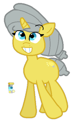 Size: 316x507 | Tagged: safe, artist:jario, derpibooru exclusive, derpibooru import, pony, unicorn, digital art, female, inanimate insanity, lightbulb, mare, ponified, simple background, smiling, solo, transparent background