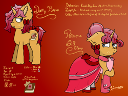 Size: 2000x1500 | Tagged: safe, artist:spiroudada, derpibooru import, oc, oc:silk gloves, pony, unicorn, crossdressing, cute, male, pink dress, ponysona, princess, reference sheet, stallion