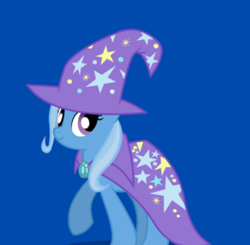 Size: 412x404 | Tagged: artist needed, safe, derpibooru import, trixie, pony, unicorn, blue coat, cropped, female, horn, mare