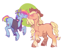 Size: 1775x1497 | Tagged: artist needed, source needed, safe, derpibooru import, applejack, rainbow dash, earth pony, pegasus, pony, appledash, female, lesbian, shipping