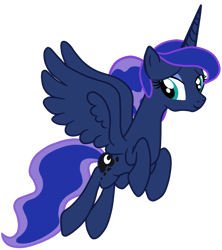 Size: 1221x1374 | Tagged: safe, artist:gmaplay, derpibooru import, princess luna, alicorn, pony, alternate hairstyle, flying