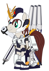 Size: 1316x1876 | Tagged: safe, artist:gmaplay, derpibooru import, oc, oc:stardust memory, pony, unicorn, armor, gundam, nu gundam, solo