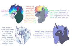 Size: 4000x2543 | Tagged: safe, artist:venommocity, derpibooru import, oc, oc only, oc:glowstik, oc:greywind, oc:love letter, oc:panther, alicorn, bat pony, pegasus, pony, unicorn, bust, female, male, mare, offspring, parent:dumbbell, parent:king sombra, parent:princess cadance, parent:princess luna, parent:rainbow dash, parent:shining armor, parent:trixie, parents:dumbdash, parents:lumbra, parents:shiningcadance, portrait, simple background, stallion, white background