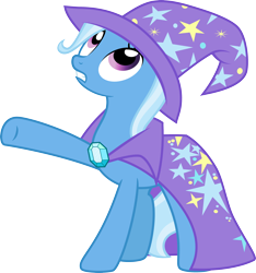 Size: 3000x3202 | Tagged: safe, artist:jeatz-axl, derpibooru import, trixie, pony, cape, clothes, female, hat, mare, raised hoof, simple background, solo, transparent background, trixie's cape, trixie's hat, vector