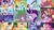 Size: 1972x1109 | Tagged: safe, derpibooru import, edit, edited screencap, editor:quoterific, screencap, apple bloom, applejack, autumn blaze, big macintosh, bright mac, cheerilee, fluttershy, lightning dust, pear butter, pinkie pie, princess flurry heart, rainbow dash, rarity, scootaloo, spike, spitfire, starlight glimmer, sugar belle, sweetie belle, trixie, twilight sparkle, twilight sparkle (alicorn), unicorn twilight, alicorn, dragon, earth pony, pegasus, pony, unicorn, applejack's hat, bipedal, boop, bright mac's hat, cowboy hat, cutie mark crusaders, face to face, female, filly, future twilight, hat, male, mane seven, mane six, noseboop, open mouth, worried