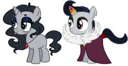 Size: 1280x662 | Tagged: safe, artist:venomous-cookietwt, derpibooru import, oc, oc only, pony, unicorn, female, filly, magical lesbian spawn, offspring, parent:chancellor neighsay, parent:king sombra, simple background, transparent background