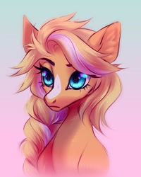 Size: 800x1000 | Tagged: safe, artist:lumiere, derpibooru import, oc, oc only, pony, bust, ear fluff, ears, gradient background, portrait, solo