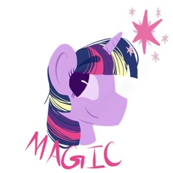 Size: 640x640 | Tagged: safe, artist:artfuldodger2397, derpibooru import, twilight sparkle, pony, unicorn, bust, eyelashes, female, mare, simple background, smiling, solo, white background