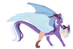 Size: 3000x2000 | Tagged: safe, artist:uunicornicc, derpibooru import, oc, draconequus, hybrid, female, interspecies offspring, offspring, parent:discord, parent:twilight sparkle, parents:discolight, simple background, solo, white background