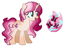 Size: 2227x1415 | Tagged: safe, artist:firegalaxysparkle, derpibooru import, oc, pony, unicorn, female, magical lesbian spawn, mare, offspring, parent:fluttershy, parent:tempest shadow, parents:tempestshy, simple background, solo, transparent background