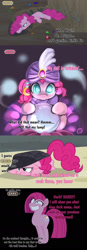 Size: 820x2368 | Tagged: safe, artist:ende26, artist:foreverbunkey123, derpibooru import, edit, edited screencap, editor:fluttershyisnot adoormat, screencap, pinkie pie, earth pony, pony, creepy, creepy smile, crystal ball, digging, grin, meme, pinkamena diane pie, pokémon, rock, smiling