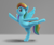 Size: 2289x1920 | Tagged: safe, alternate version, artist:odooee, derpibooru import, rainbow dash, pegasus, pony, ballerina, ballet, ballet dancing, female, flexible, mare, pose, rainbowrina, simple background, solo, standing on one leg