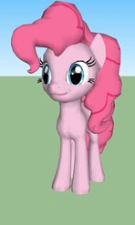 Size: 148x247 | Tagged: artist needed, source needed, safe, derpibooru import, pinkie pie, earth pony, pony, 3d, solo