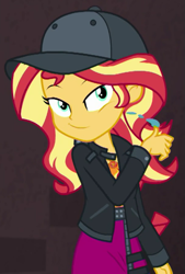 Size: 403x596 | Tagged: safe, derpibooru import, screencap, sunset shimmer, better together, display of affection, equestria girls, cropped, flanksy, solo