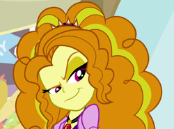 Size: 1460x1080 | Tagged: safe, derpibooru import, edit, edited screencap, screencap, adagio dazzle, equestria girls, rainbow rocks, cropped, female, gem, siren gem, smiling, smirk, solo