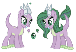 Size: 954x654 | Tagged: safe, artist:cloefo05, derpibooru import, oc, oc only, dracony, hybrid, female, interspecies offspring, mare, offspring, parent:rarity, parent:spike, parents:sparity, simple background, solo, transparent background