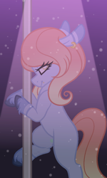 Size: 600x1000 | Tagged: safe, artist:katelynleeann42, derpibooru import, oc, oc:beachy vibes, earth pony, pony, female, mare, solo, stripper pole