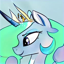 Size: 1024x1024 | Tagged: safe, artist:thisponydoesnotexist, derpibooru import, alicorn, pony, neural network, not princess celestia