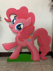 Size: 185x247 | Tagged: artist needed, source needed, safe, derpibooru import, pinkie pie, earth pony, pony, cutie mark, irl, photo, solo, standee