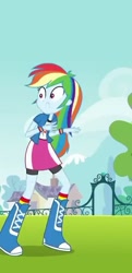 Size: 345x713 | Tagged: safe, derpibooru import, screencap, rainbow dash, equestria girls, equestria girls (movie), rainbow dash is best facemaker, solo