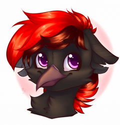 Size: 1200x1255 | Tagged: safe, artist:falafeljake, derpibooru import, oc, oc:trebble scratch, griffon, bust, portrait, solo