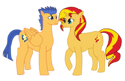 Size: 1280x836 | Tagged: safe, artist:mlp-headstrong, derpibooru import, flash sentry, sunset shimmer, female, flashimmer, male, shipping, straight