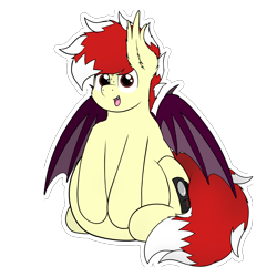 Size: 3000x3000 | Tagged: safe, artist:aaathebap, derpibooru import, oc, oc:aaaaaaaaaaa, bat pony, belly, fat, happy, inflation, simple background, transparent background