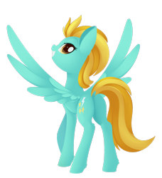 Size: 1230x1350 | Tagged: safe, artist:dusthiel, derpibooru import, lightning dust, pegasus, pony, butt, dock, ear fluff, ears, female, leg fluff, looking at you, looking back, looking back at you, mare, plot, simple background, smiling, solo, spread wings, transparent background, wings