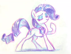 Size: 2217x1689 | Tagged: safe, artist:lunnitavaldez, derpibooru import, rarity, pony, unicorn, sketch, solo