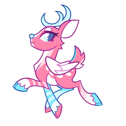 Size: 3000x3000 | Tagged: safe, artist:renhorse, derpibooru import, oc, deer, deer pony, original species, peryton, female, simple background, solo, transparent background