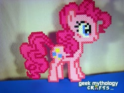 Size: 343x257 | Tagged: artist needed, safe, derpibooru import, pinkie pie, earth pony, pony, perler beads, solo