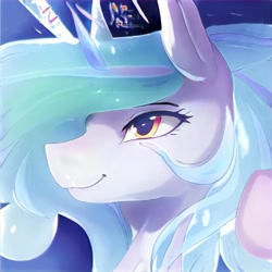 Size: 1024x1024 | Tagged: safe, artist:thisponydoesnotexist, derpibooru import, pony, bust, female, mare, neural network, not princess celestia, solo