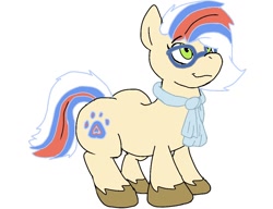 Size: 1078x828 | Tagged: safe, artist:hooverlover, derpibooru import, oc, oc:karma summers, earth pony, pony, ascot, bisexual, cutie mark, futa, glasses, herm, hooves, intersex, solo