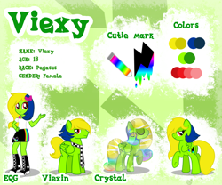 Size: 1024x853 | Tagged: safe, artist:amgiwolf, derpibooru import, oc, oc only, oc:viexy ams, crystal pony, pegasus, pony, equestria girls, bedroom eyes, boots, clothes, equestria girls-ified, eyelashes, eyes closed, female, male, mare, necktie, pegasus oc, reference sheet, rule 63, shoes, skirt, smiling, stallion, underhoof, wings