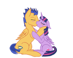 Size: 1280x1025 | Tagged: safe, artist:mlp-headstrong, derpibooru import, flash sentry, twilight sparkle, alicorn, pegasus, pony, blushing, female, flashlight, kissing, male, shipping, simple background, straight, transparent background