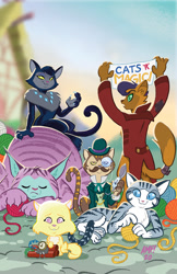 Size: 792x1224 | Tagged: safe, artist:tonyfleecs, derpibooru import, idw, capper dapperpaws, chummer, abyssinian, anthro, cat, spoiler:comic, spoiler:comic97, cover, explosives, season 10, solo