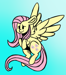 Size: 700x800 | Tagged: safe, artist:hunterartist, derpibooru import, fluttershy, pegasus, pony, cute, gradient background, shyabetes, solo