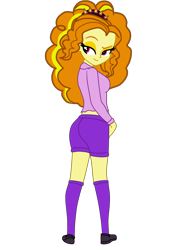 Size: 2203x3093 | Tagged: safe, alternate version, artist:gmaplay, derpibooru import, adagio dazzle, equestria girls, adagio dat-azzle, ass, butt, clothes, school uniform, schoolgirl, shorts, simple background, solo, transparent background