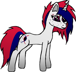 Size: 2283x2184 | Tagged: safe, artist:duskendraws, derpibooru exclusive, derpibooru import, oc, oc only, oc:retalia ion, pony, unicorn, 2021 community collab, derpibooru community collaboration, female, freckles, heterochromia, piercing, simple background, solo, transparent background