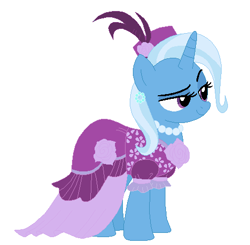 Size: 476x466 | Tagged: safe, artist:unicornsmile, derpibooru import, trixie, clothes, dress, simple background, solo, white background