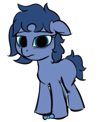 Size: 910x1056 | Tagged: safe, artist:wenni, derpibooru exclusive, derpibooru import, oc, oc only, oc:whinny, earth pony, 2021 community collab, bags under eyes, blank flank, bow, derpibooru community collaboration, ears, earth pony oc, female, floppy ears, hair bow, looking at you, mare, no catchlights, simple background, solo, transparent background