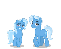 Size: 1316x1053 | Tagged: safe, artist:limedazzle, derpibooru import, edit, tristan, trixie, pony, unicorn, equestria girls, equestria guys, female, male, mare, r63 paradox, rule 63, self paradox, simple background, stallion, transparent background, vector, vector edit