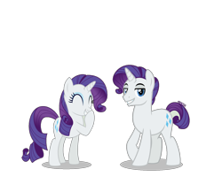 Size: 1316x1053 | Tagged: safe, artist:orin331, derpibooru import, edit, elusive, rarity, pony, unicorn, equestria girls, bedroom eyes, equestria guys, eyes closed, female, hoof over mouth, laughing, male, mare, r63 paradox, rule 63, self paradox, simple background, stallion, transparent background, vector, vector edit