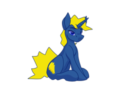 Size: 2048x1536 | Tagged: safe, artist:static surge, derpibooru exclusive, derpibooru import, oc, oc only, oc:static surge, pony, unicorn, 2021 community collab, bedroom eyes, cutie mark, derpibooru community collaboration, male, mane, ponysona, simple background, sitting, solo, stallion, transparent background