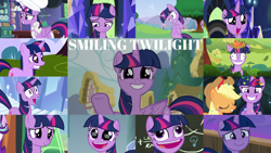 Size: 1970x1109 | Tagged: safe, derpibooru import, edit, edited screencap, editor:quoterific, screencap, applejack, starlight glimmer, twilight sparkle, twilight sparkle (alicorn), unicorn twilight, alicorn, earth pony, pony, unicorn, a canterlot wedding, a health of information, best gift ever, friendship is magic, lesson zero, once upon a zeppelin, shadow play, sparkle's seven, the crystal empire, the lost treasure of griffonstone, trade ya, twilight's kingdom, chef's hat, crown, eye reflection, faic, hard-won helm of the sibling supreme, hat, jewelry, nest, pudding face, reflection, regalia, twilight snapple, twilight's castle